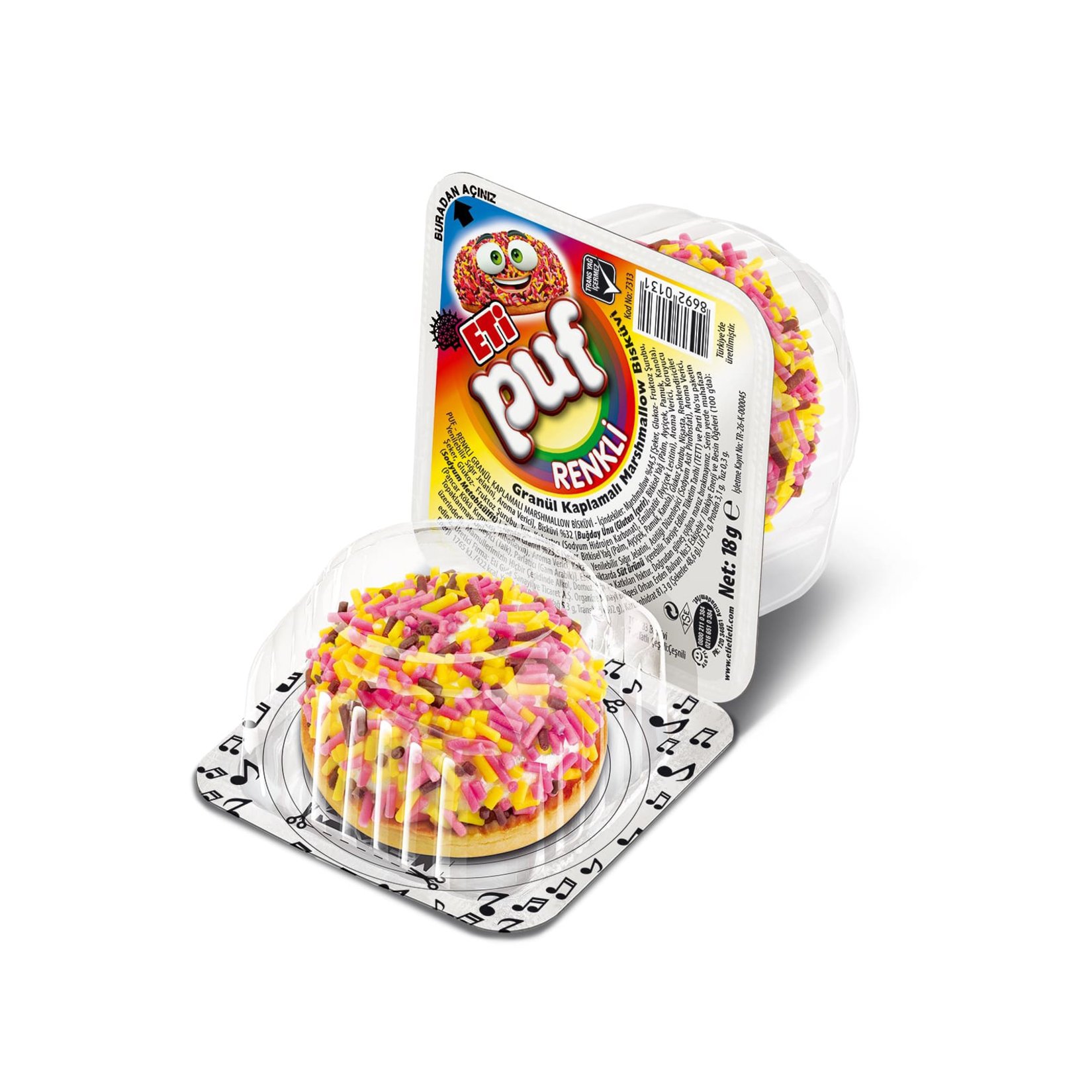 Eti Puf Renkli Bisküvi 18 gr