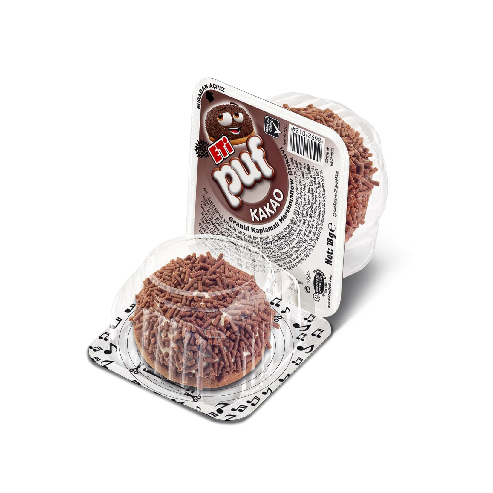 Eti Puf Kakaolu Bisküvi 18 gr