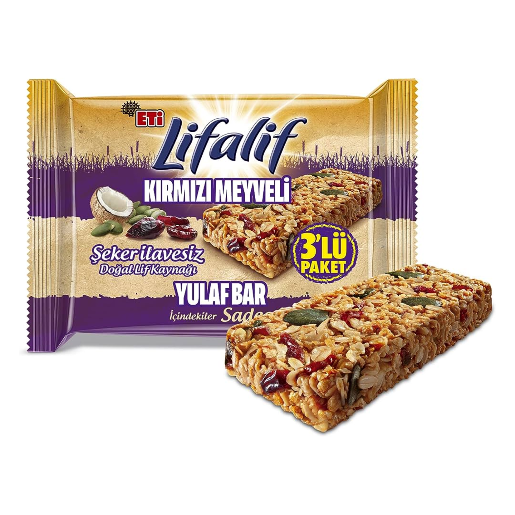 Eti Lifalif Kırmızı Meyveli Yulaf Bar 3 x 35 gr