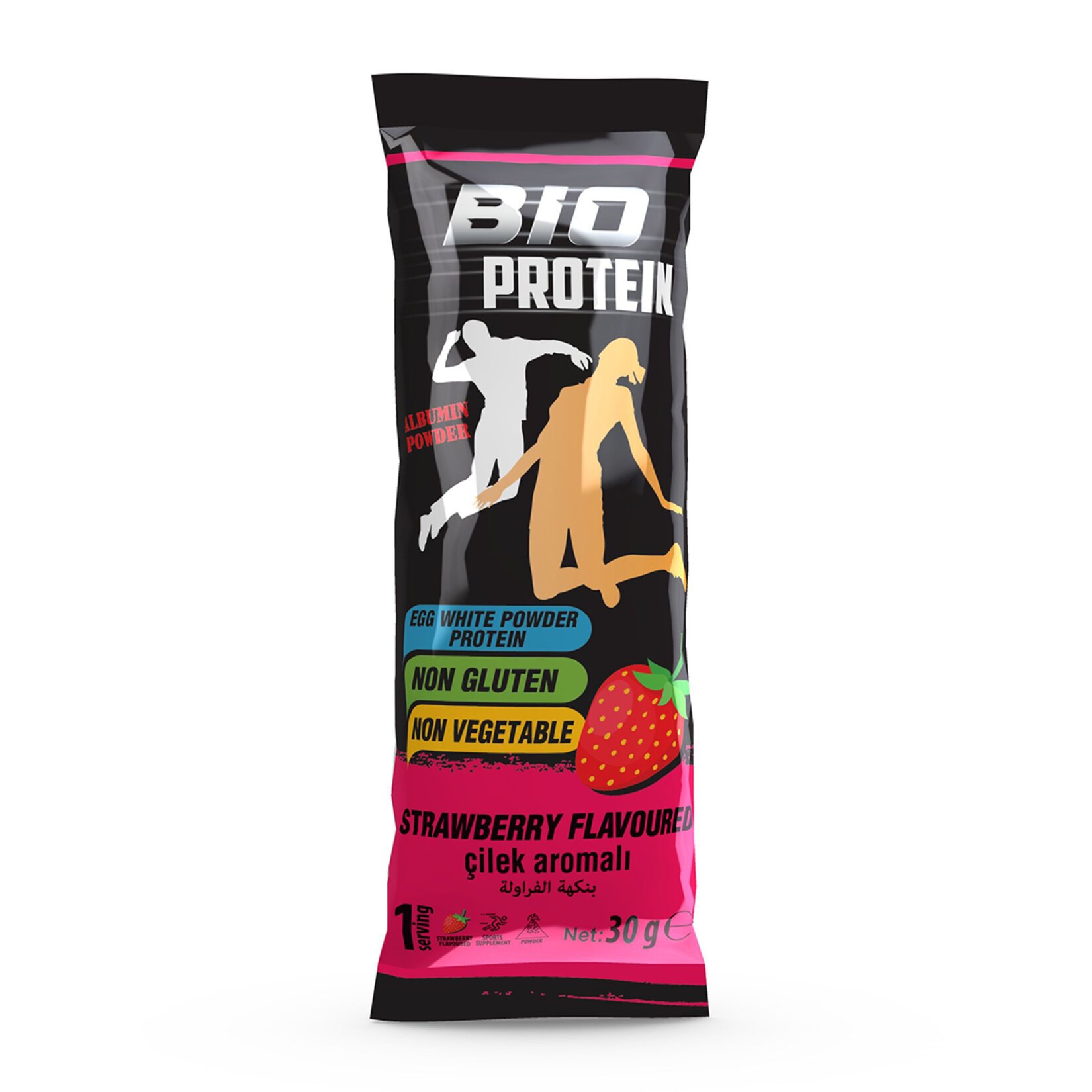 Bio Proteın Çilek Aromalı Proteın Tozu 30 Gr