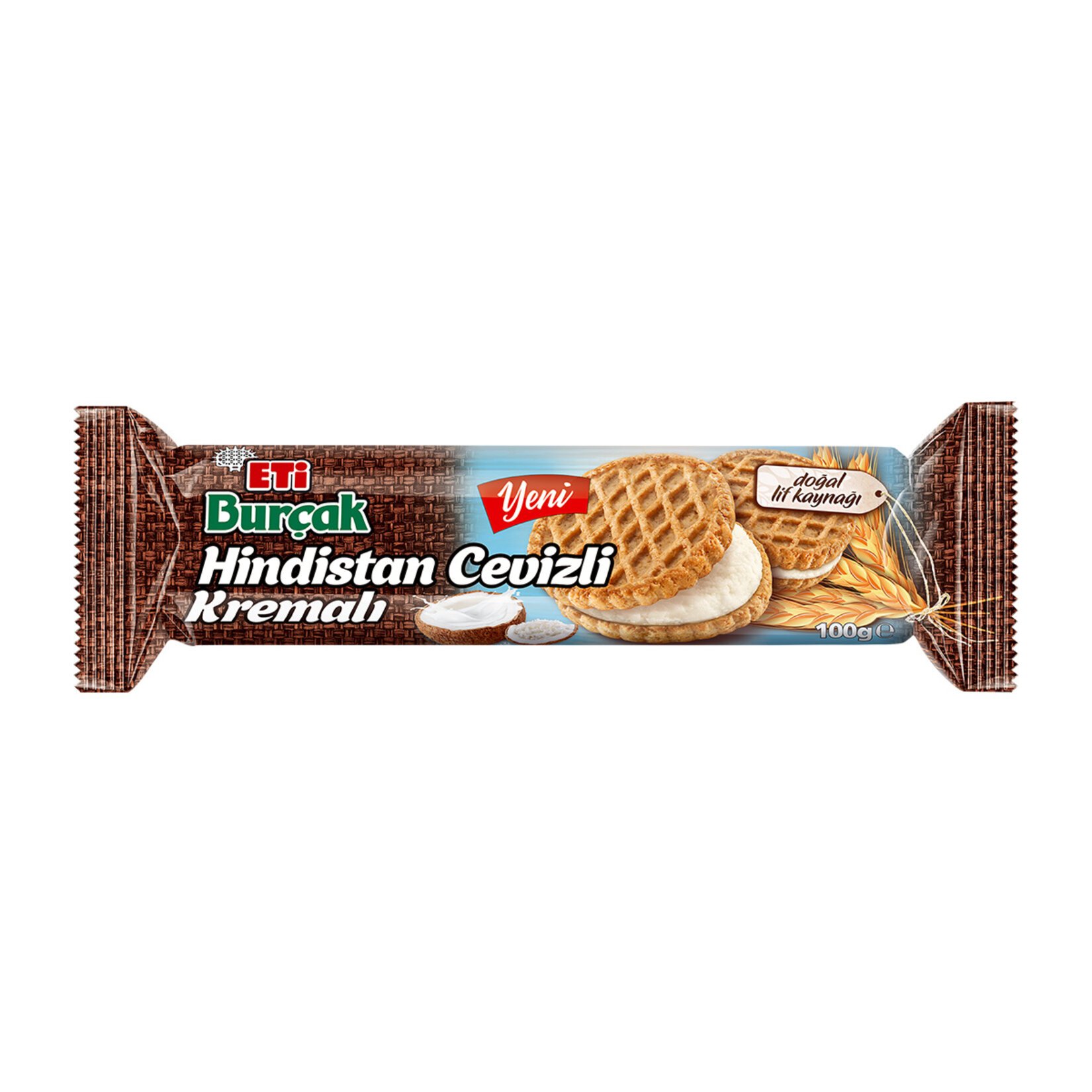Eti Burçak Hindistan Cevizli Kremalı Bisküvi 100 gr